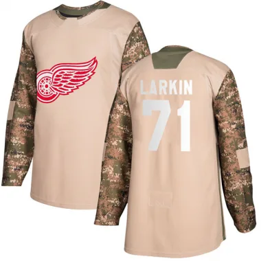 Authentic Dylan Larkin Camo Detroit Red Wings Veterans Day Practice Jersey - Youth