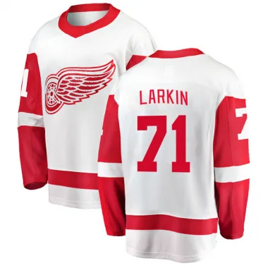 Breakaway Dylan Larkin White Detroit Red Wings Away Jersey - Youth