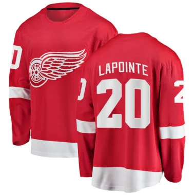 Breakaway Martin Lapointe Red Detroit Red Wings Home Jersey - Men's