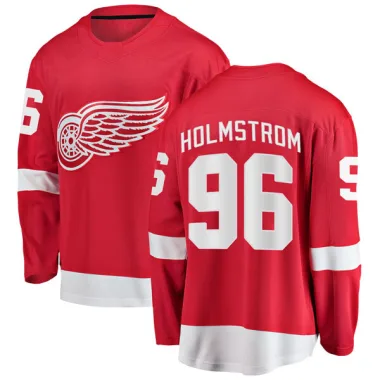 Breakaway Tomas Holmstrom Red Detroit Red Wings Home Jersey - Men's